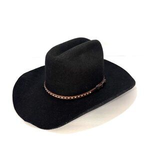 Cody James 3X wool black cowboy hat made in USA size 7 1/4